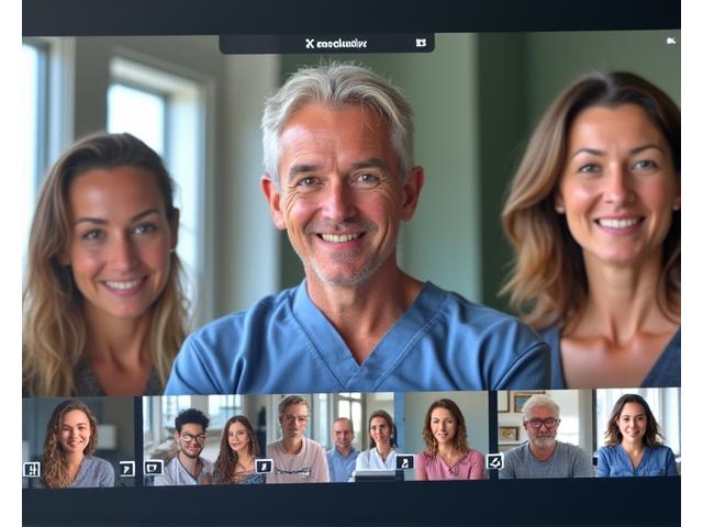 A diverse panel of wellness experts moderating a lively online discussion, with participants’ profiles visible, conveying professional guidance.