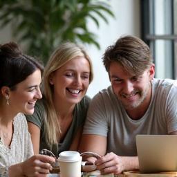 Intertwined hands or a group of people forming a circle, symbolizing connection.