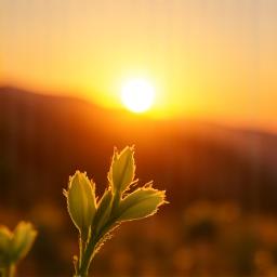 Rising sun over a calm landscape representing new energy and beginnings.