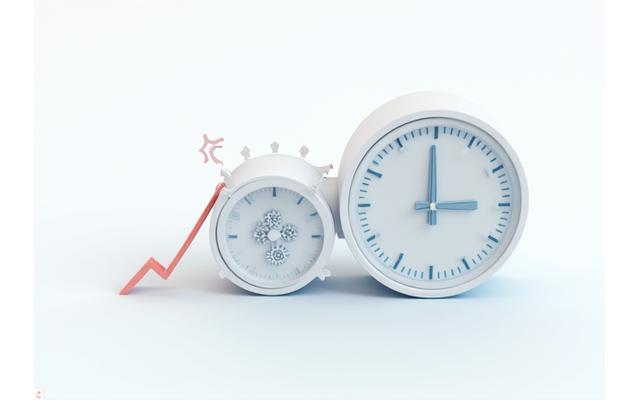 A stylized infographic showing a biological age clock against a chronological age timeline, highlighting optimization points.