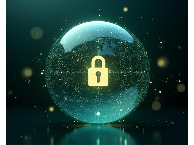 Abstract illustration of interlocking gears and a digital lock icon, symbolizing robust data privacy and cybersecurity, ensuring personal health information is secure and protected.