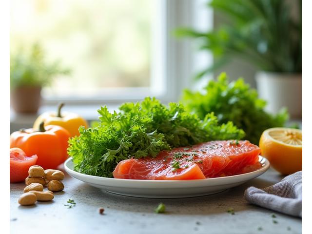 Woman enjoying a healthy, balanced meal that supports hormone balance